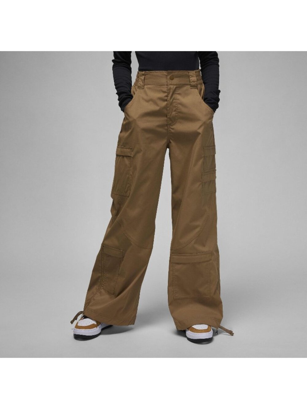 Nike Jordon Brown Kelp Heavyweight High Rise Cargo Wide Leg Jogger Pant X-Large